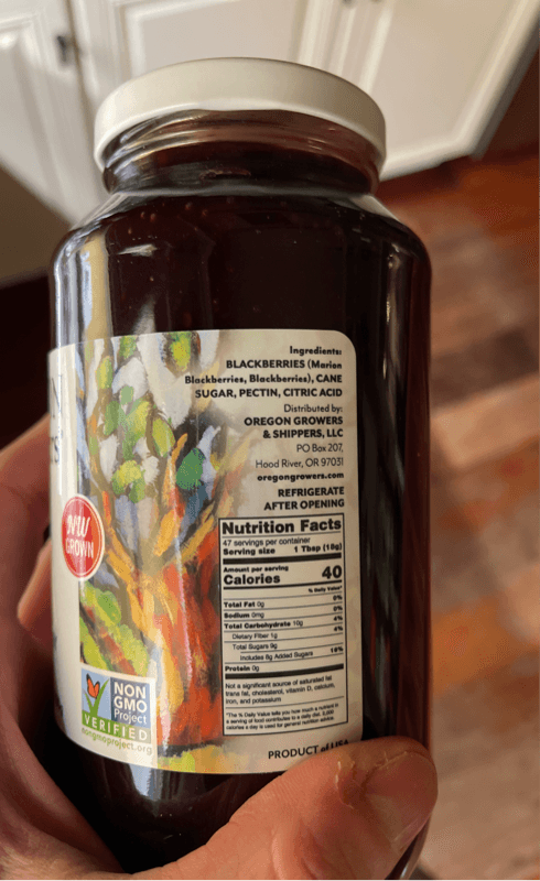 Oregon Growers Marionberry Fruit Spread
