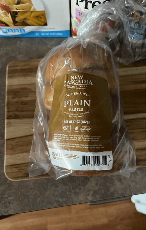 New Cascadia Traditional Gluten Free Plain Bagels