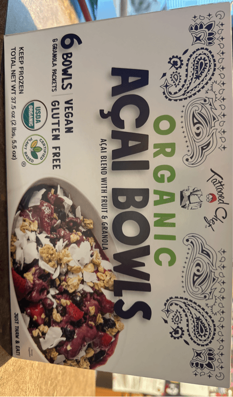 Tattooed Chef Gluten Free Organic Acai Bowls