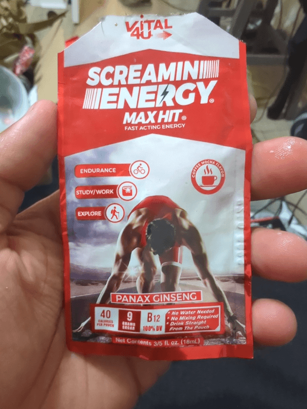 Vital4U Panax Ginseng Screamin Energy Max Hit Liquid Energy