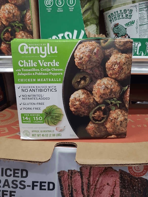 Amylu Chile Verde Chicken Meatballs