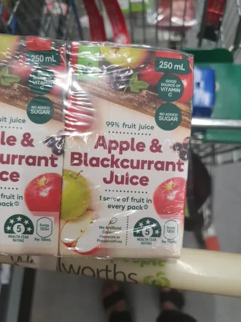 Woolworths Apple & Blackcurrant Juice