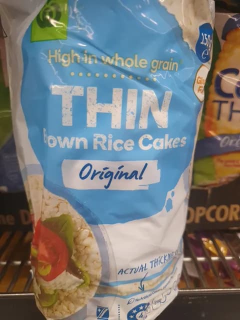 Woolworths Thin Brown Rice Cakes Original