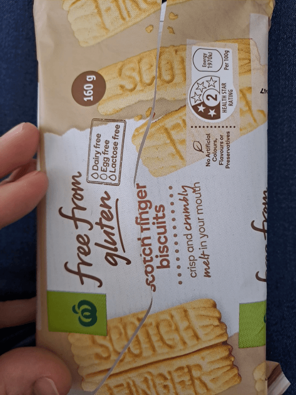 Woolworths Free From Gluten Scotch Finger Biscuits