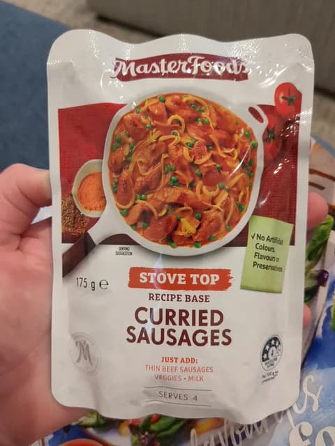 Masterfoods Stove Top Recipe Base Curried Sausages