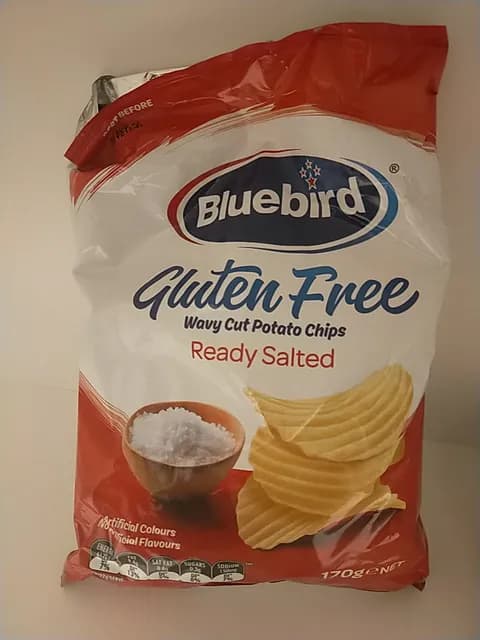 Bluebird Gluten Free Wavy Cut Potato Chips Ready Salted