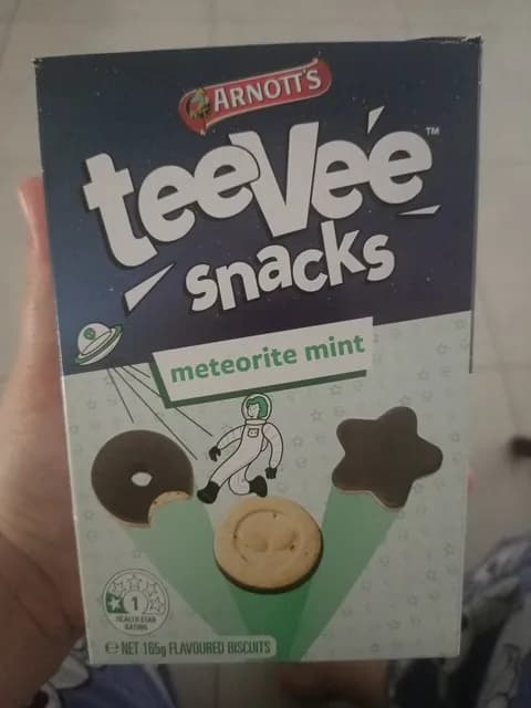 Arnott'S Teevee Snacks Meteorite Mint Flavoured Biscuits