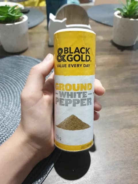Black & Gold Ground White Pepper