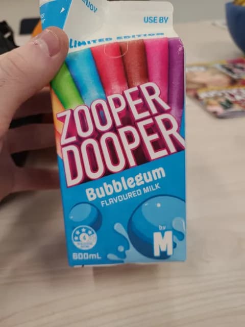 Zooper Dooper Bubblegum Flavoured Milk