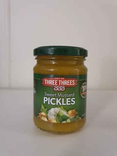 Three Threes Sweet Mustard Pickles