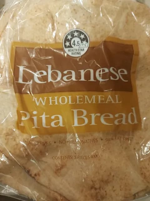 Lebanese Wholemeal Pita Bread