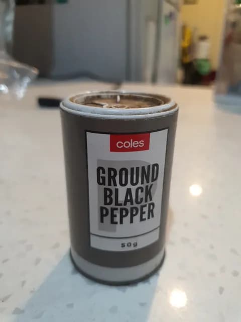 Coles Ground Black Pepper