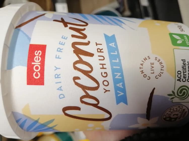 Coles Dairy Free Vanilla Coconut Yoghurt
