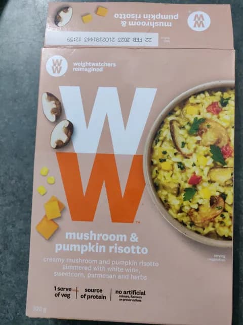 Weight Watchers Reimagined Mushroom & Pumpkin Risotto