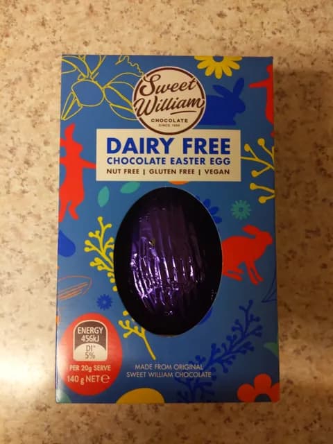 Sweet William Dairy Free Chocolate Easter Egg
