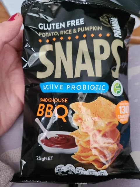 Piranha Snaps Active Probiotic Smokehouse Bbq - Low Fodmap Certified