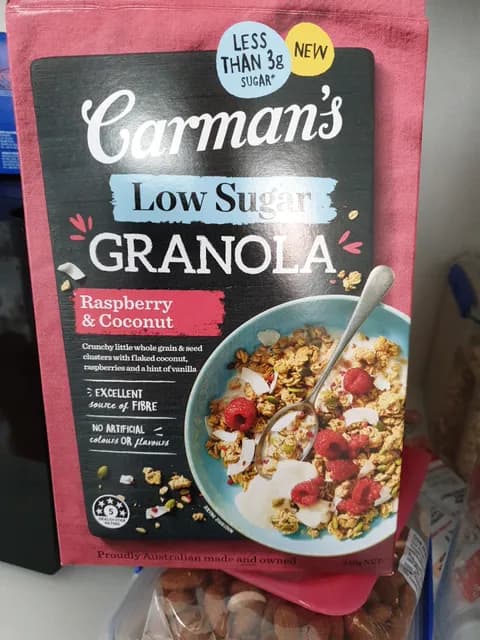 Carman'S Low Sugar Raspberry & Coconut Granola