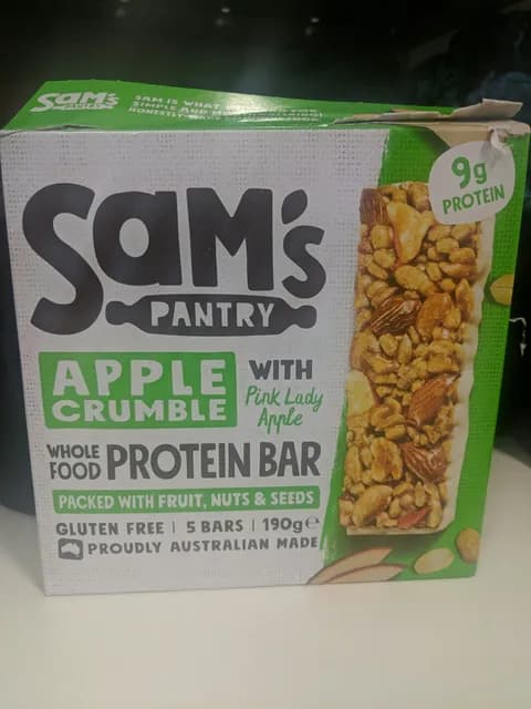 Sam'S Pantry Apple Crumble Protein Bar