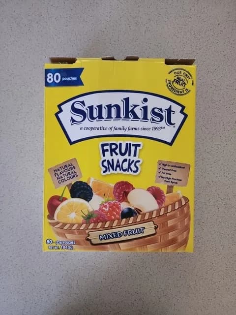 Sunkist Fruit Snack Mixed Fruit 80 Pouches