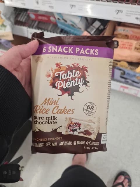 Table Of Plenty Mini Rice Cakes Pure Milk Chocolate