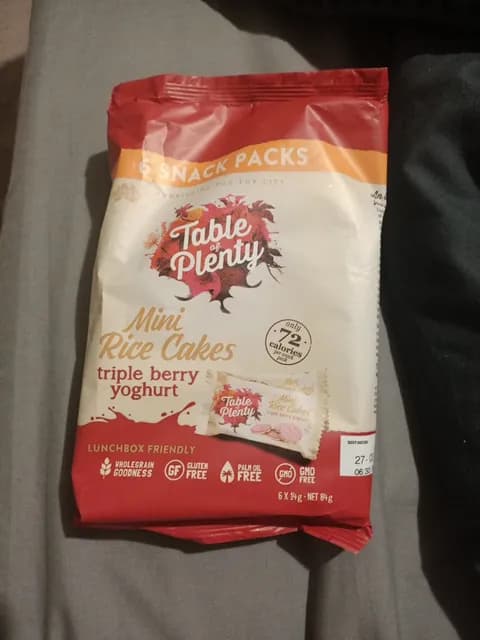 Table Of Plenty Mini Rice Cakes Triple Berry Yoghurt