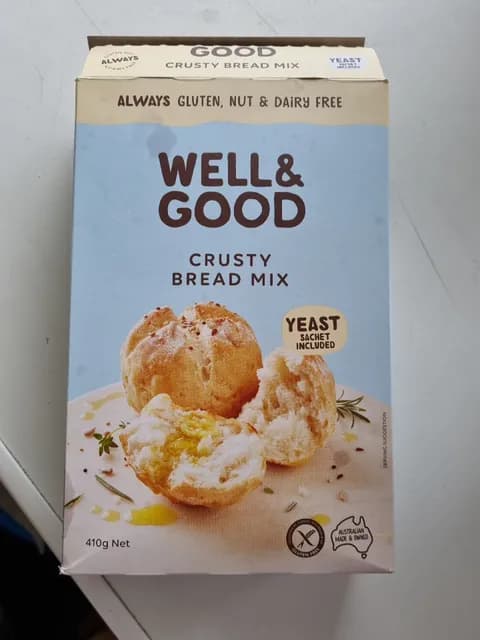 Well & Good Gluten Free Crusty Bread Mix
