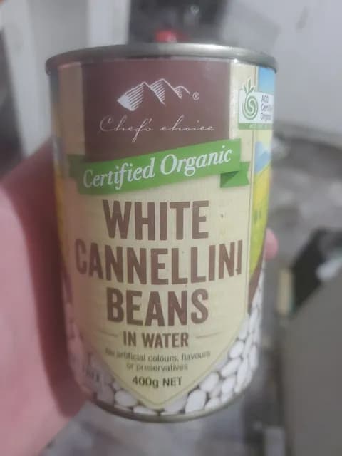 Chef'S Choice Certified Organic White Cannellini Beans In Water
