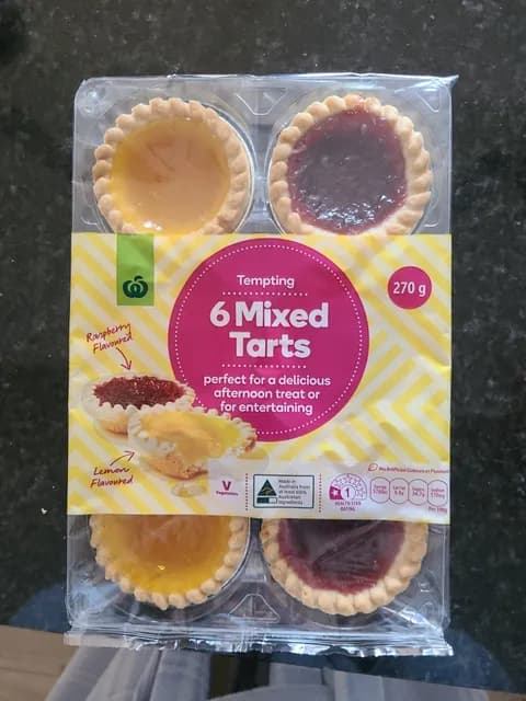 Woolworths Mixed Tarts, Raspberry And Lemon Flavor
