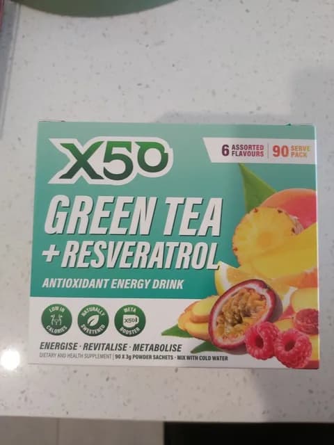 X50 Green Tea + Resveratrol Antioxidant Energy Drink