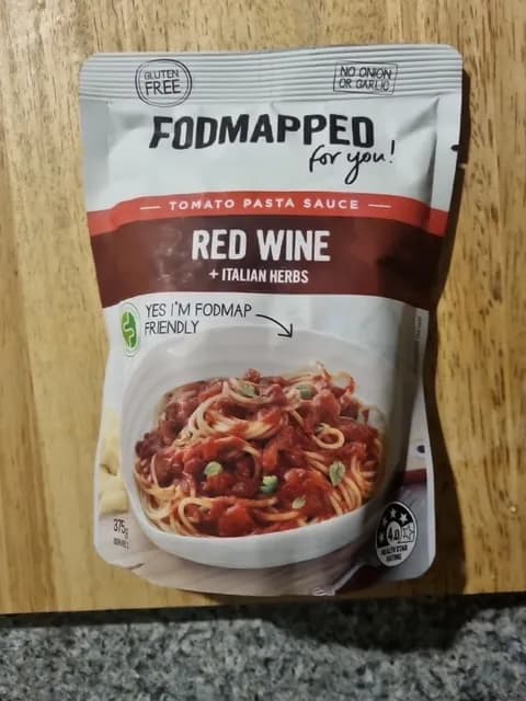 Fodmapped For You! Red Wine + Italian Herbs Tomato Pasta Sauce