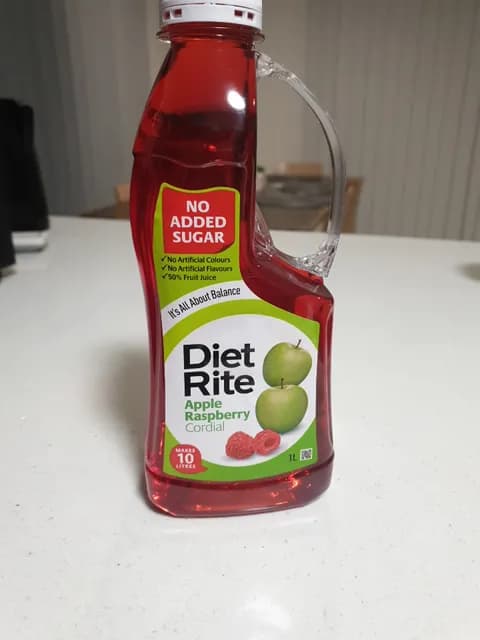 Diet Rite Apple Raspberry Cordial
