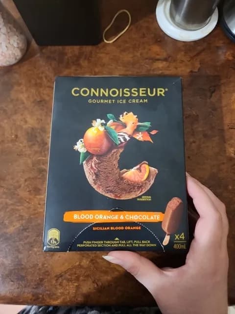 Connoisseur Blood Orange & Chocolate Gourmet Ice Cream