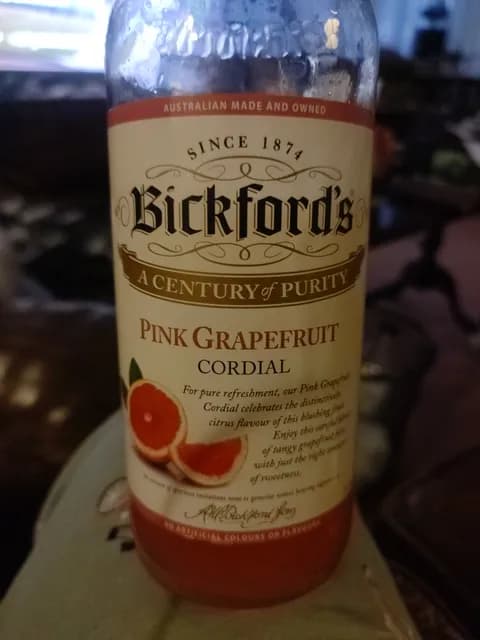 Bickford'S Pink Grapefruit Cordial