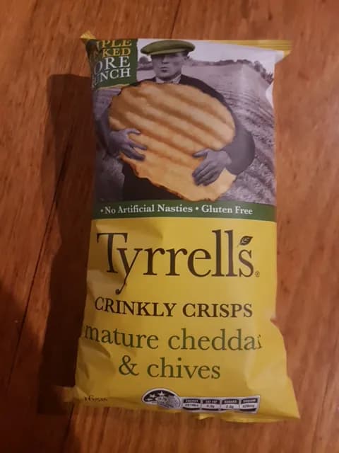 Tyrrell’S Mature Cheddar & Chives Potato Crisps