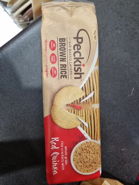 Peckish Brown Rice Red Quinoa Crackers