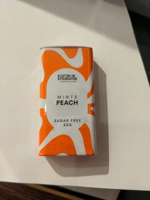 Cotton On Foundation Mints Peach Sugar Free