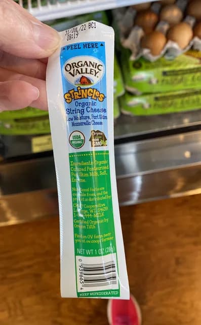 Organic Valley Organic Stringles Low Moisture Part Skim String Mozzarella Cheese