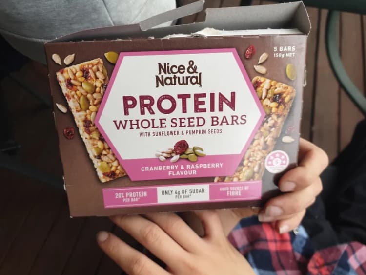 Nice & Natural Cranberry & Raspberry Protein Whole Seed Bars