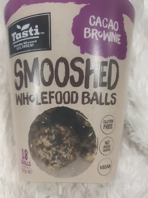 Tasti Cacao Brownie Smooshed Wholefood Balls 18 Balls