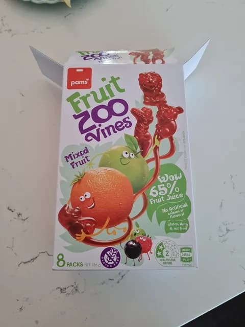 Pams Fruit Zoo Vines, Mixed Fruit Snack
