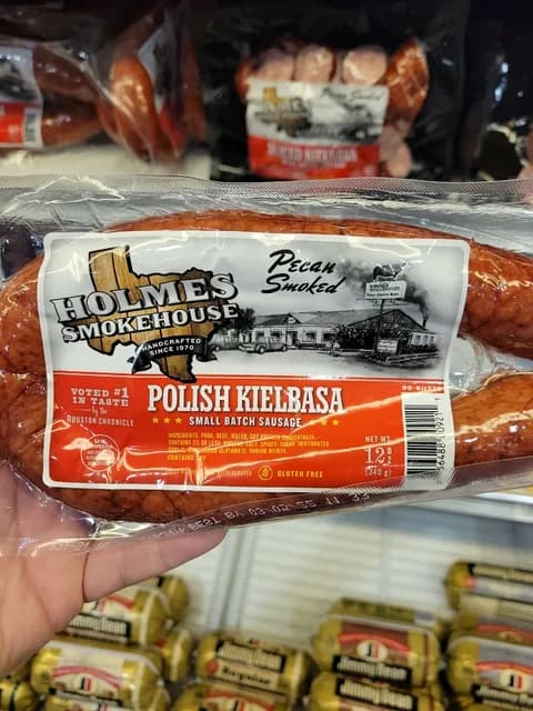 Holmes Smokehouse Pecan Smoked Polish Kielbasa Small Batch Sausage