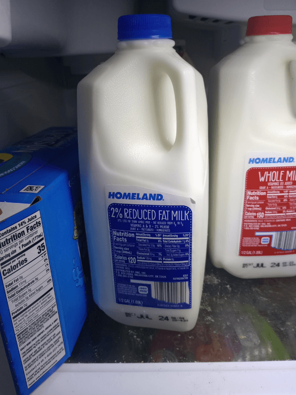 Homeland 2% Reduced Fat Milk