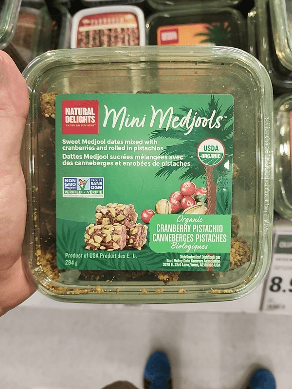 Natural Delights Mini Medjools Organic Cranberry Pistachio