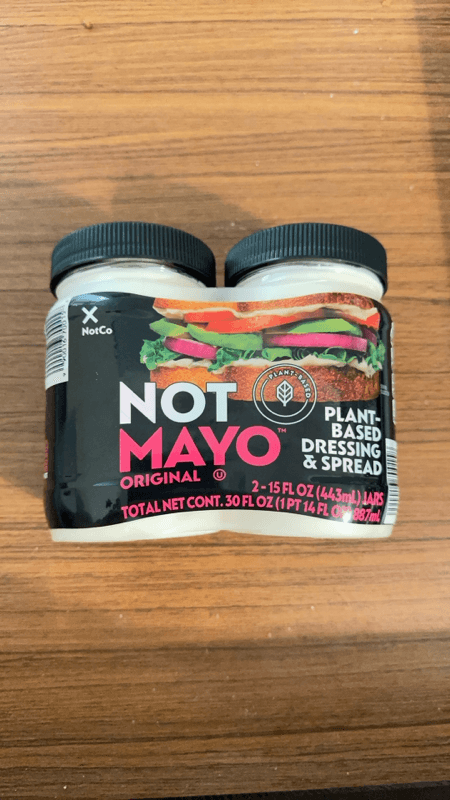 Notmayo Plant-Based Dressing And Spread