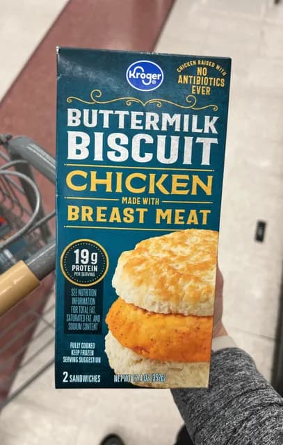 Kroger Buttermilk Biscuit Chicken Made With Breast Meat