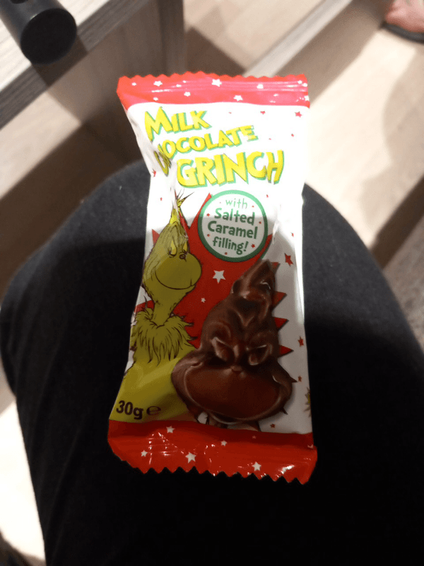 Dr. Seuss The Grinch Milk Chocolate With Salted Caramel Filling!