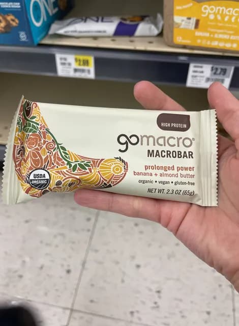 Gomacro Macrobar Prolonged Power Banana + Almond Butter