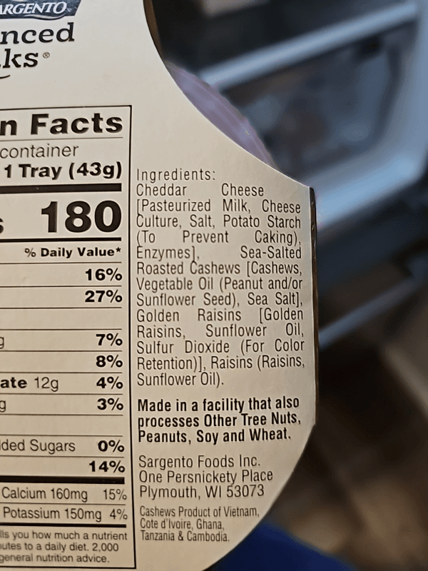 Sargento Balanced Breaks