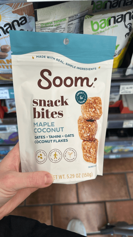 Soom Snack Bites, Tahini Maple Coconut
