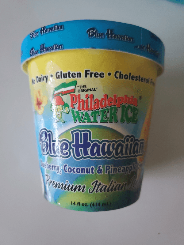 The Original Philadelphia Water Ice Blue Hawaiian Blueberry, Coconut & Pineapple Swirl